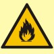 Znak Niebezpieczeństwo pożaru-materiały łatwopoalne