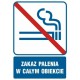 Piktogram Zakaz palenia w całym obiekcie
