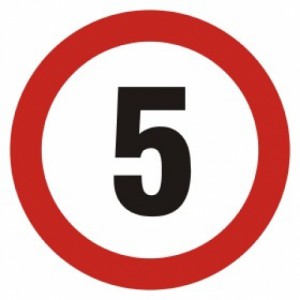 Znak Ograniczenie prędkości 5