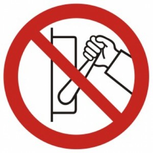 Znak Zakaz uruchamiania maszyny (urządzenia)