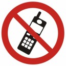 Znak Zakaz używania telefonów komórkowych