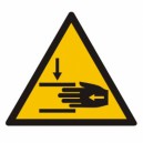 Znak Uwaga, niebezpieczeństwo zgniecenia dłoni