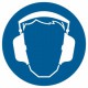 Znak Nakaz stosowania ochrony słuchu