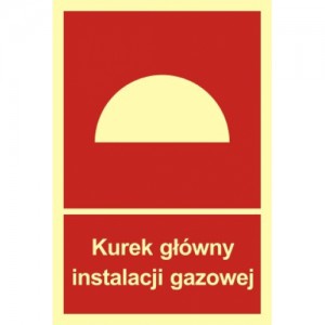 Znak Kurek główny instalacji gazowej
