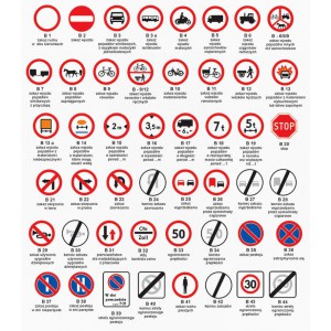 Znaki drogowe zakazu 1000